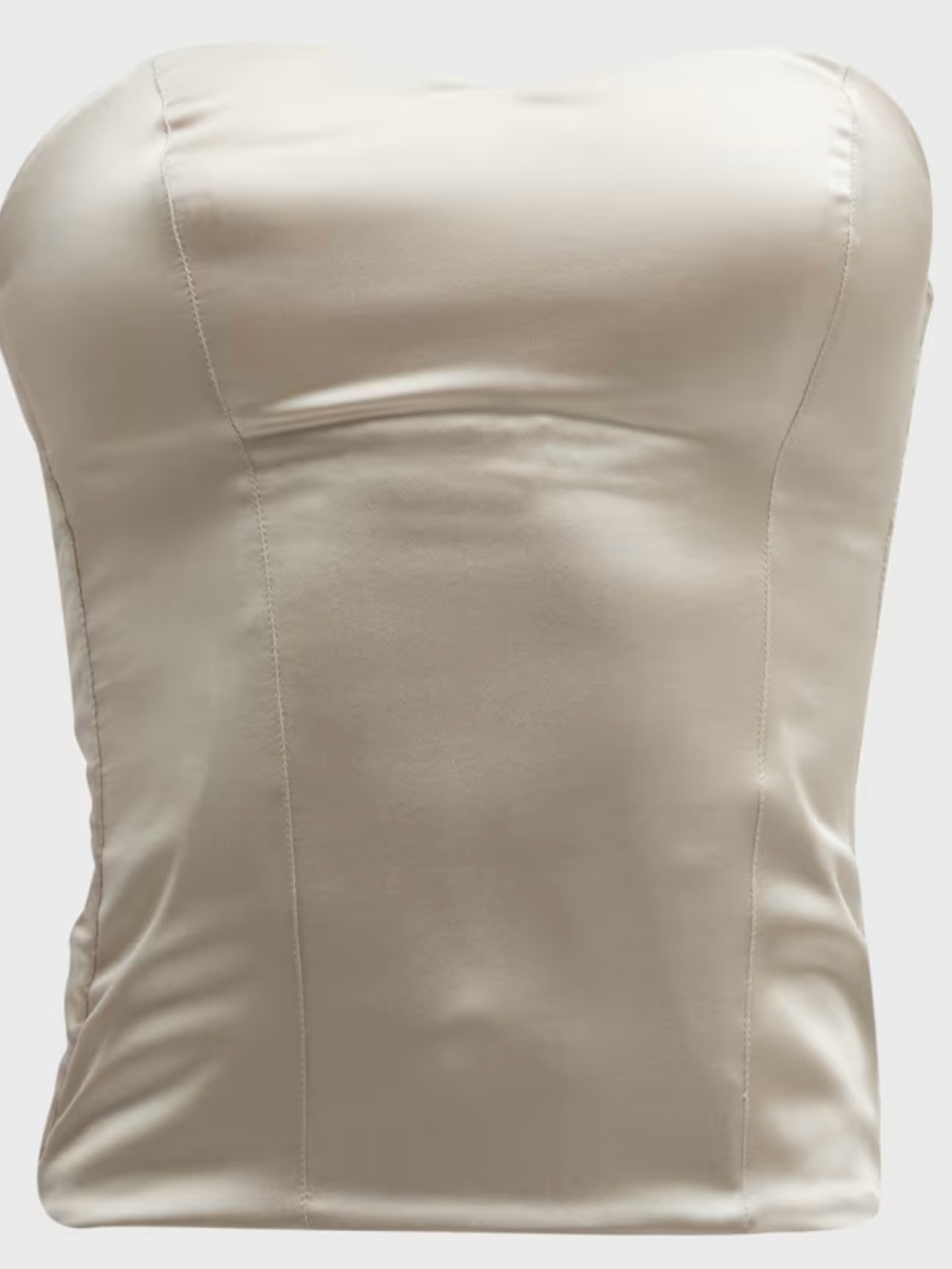 Brunello Cucinelli Satin Corset Top Ivory Silk XS NWOT